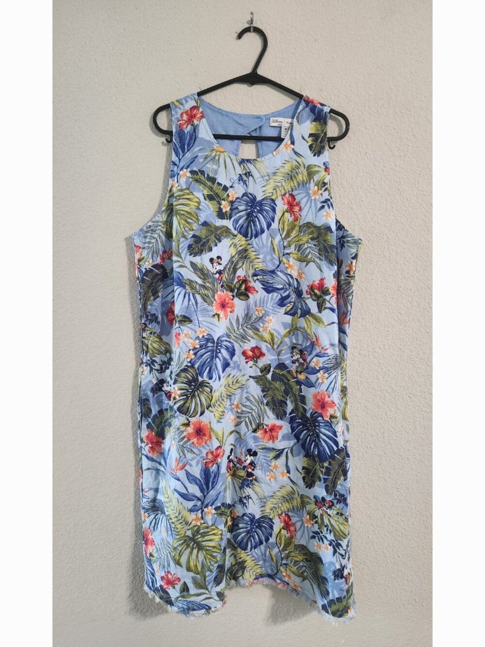 Tommy Bahama x Disney Jungle Jubilee Linen Shift Dress Cabo Blue Women’s Medium
